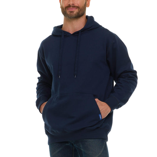 Wrangler Big and Tall Hoodie for Men, Fleece Heavyweight Pullover Sweatshirt, Relaxed Fit Mens Work Hoodies Navy - 5XLT