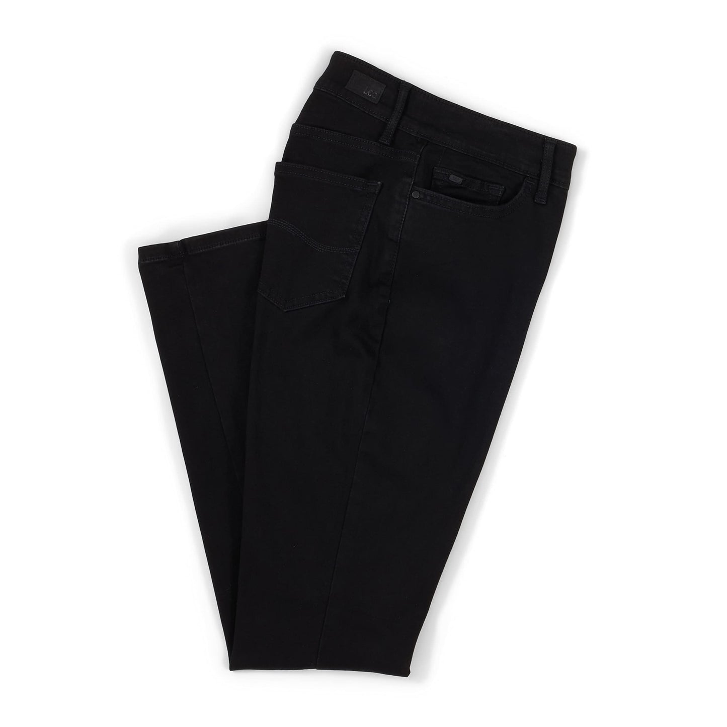 Lee Women's Ultra Lux Comfort with Flex Motion Straight Leg Jean Black 10 Long