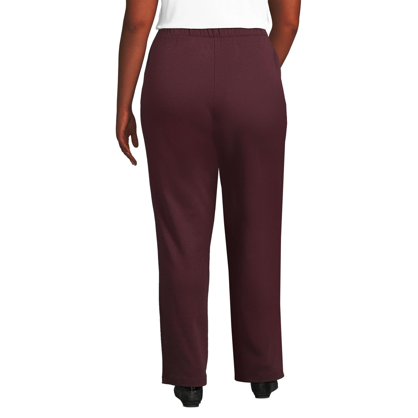 Lands' End Women s Sport Knit Pants Lush Burgundy Tall X-Large