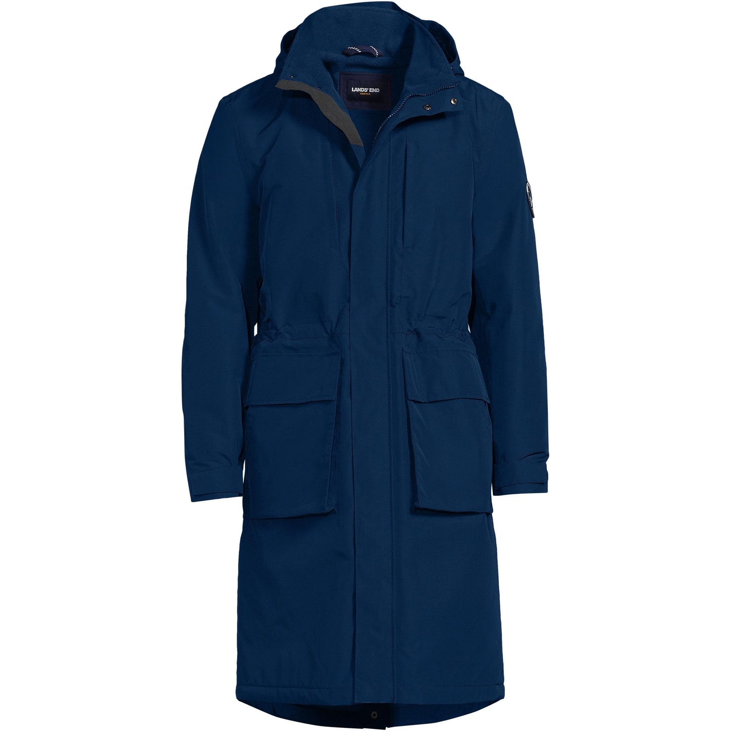 Lands' End Mens Squall Stadium Coat Deep Sea Navy Tall X-Large