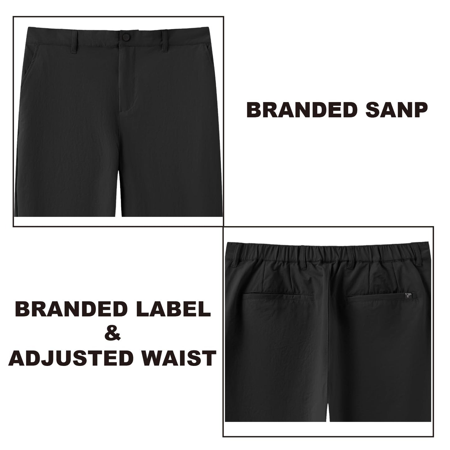 TALL MAXX Tall Men's 36"/38" Inseam Classic-Fit Casual Chino Pants Black