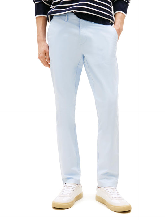 Tommy Hilfiger Men's Chino Pants Stretch Slim-Fit, Breezy Blue 30x36
