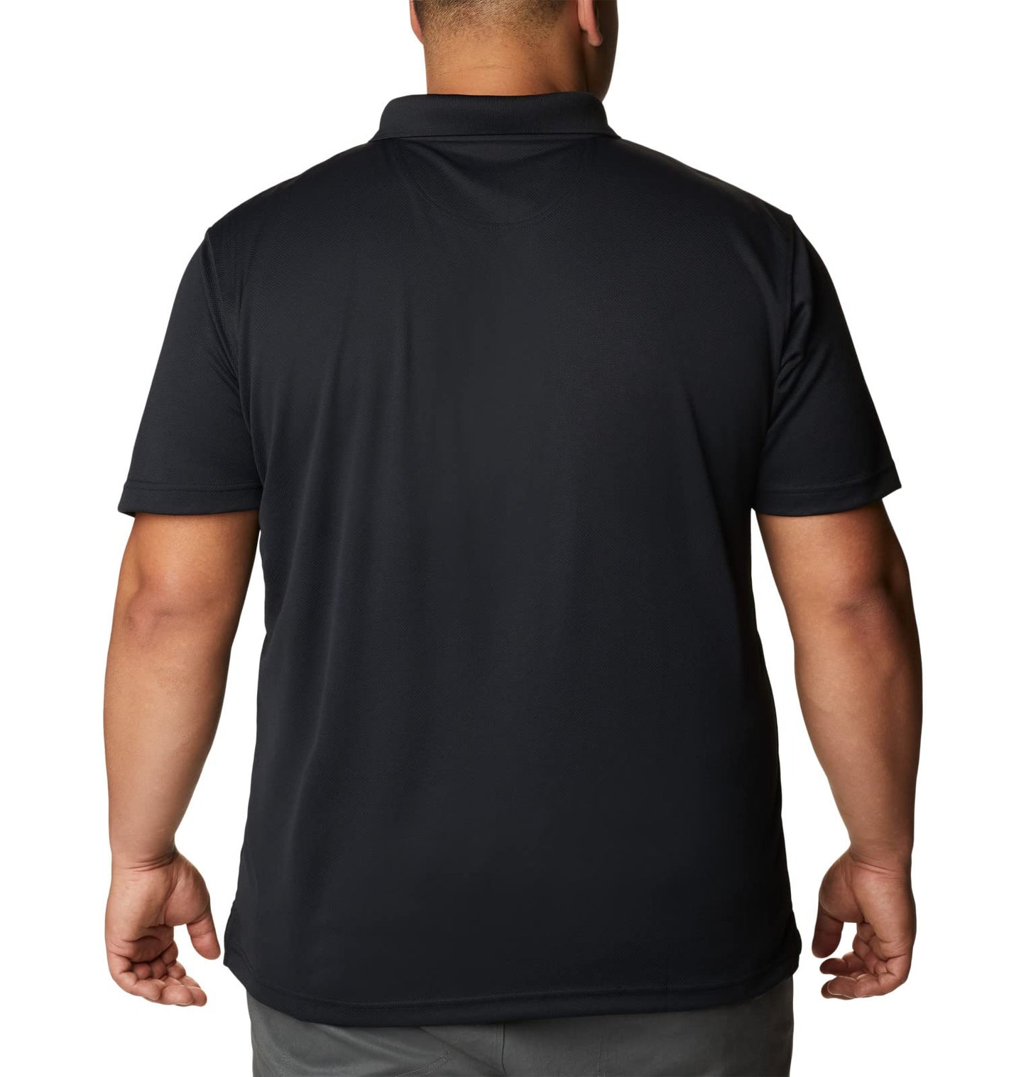 Columbia Men's Big & Tall Utilizer Short Sleeve Wicking Polo with UV Protection, Black, Large Tall