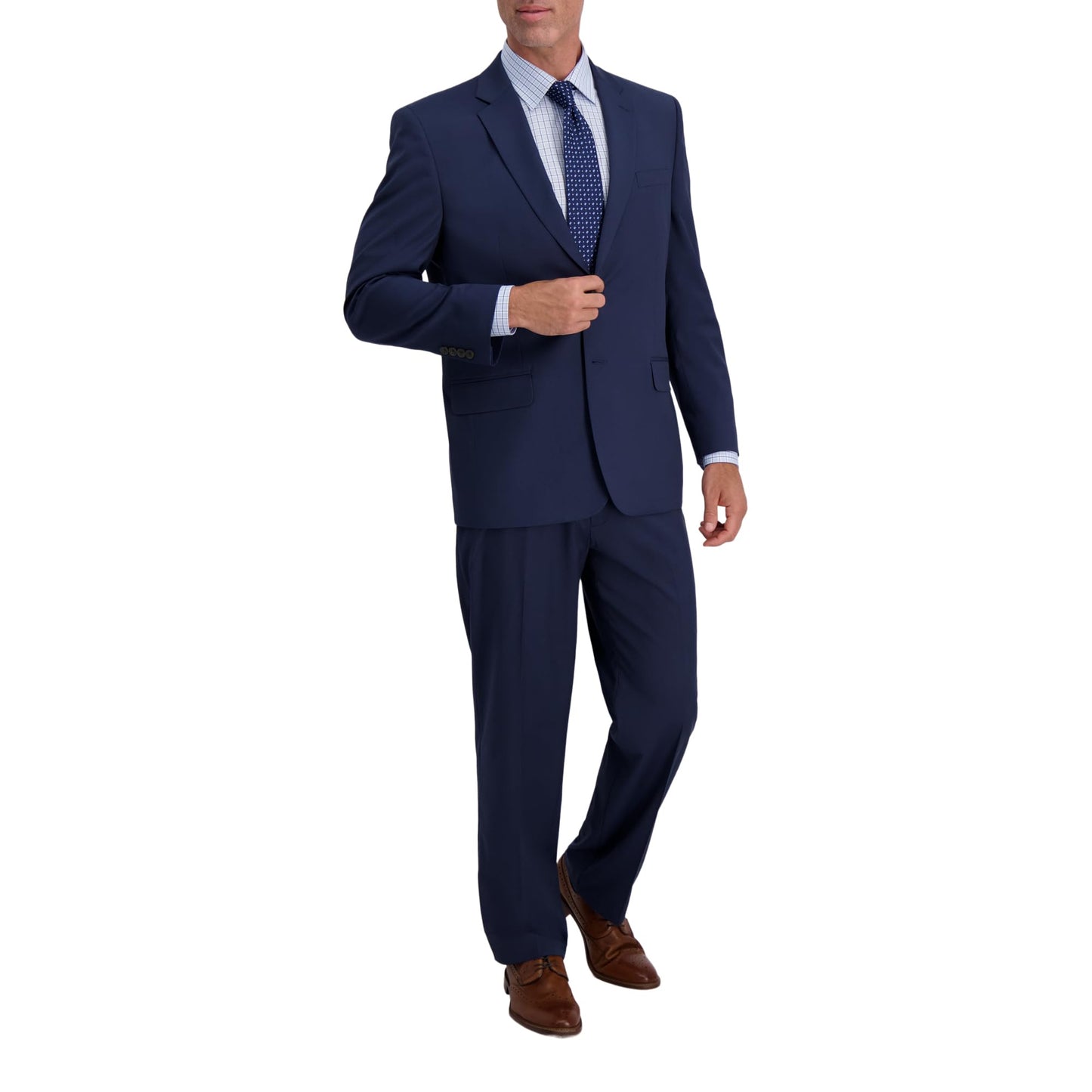 J.M. Haggar Men's Suit Jacket, Navy Blue, 44 Extra Tall