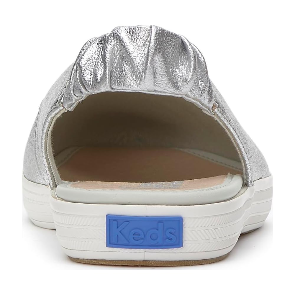 Silver Washed Metallic Suede