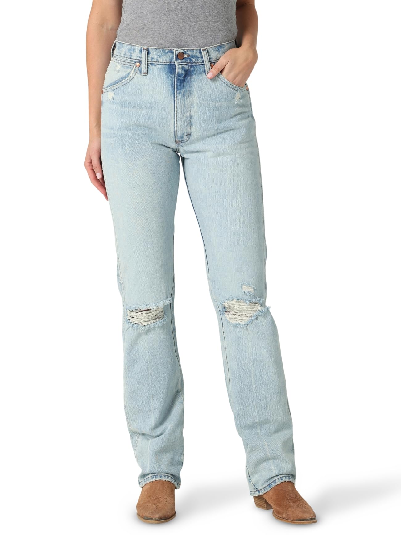 Wrangler Women's Cowboy Cut Slim Fit Natural Rise Waist Jean, Vintage, 15-34