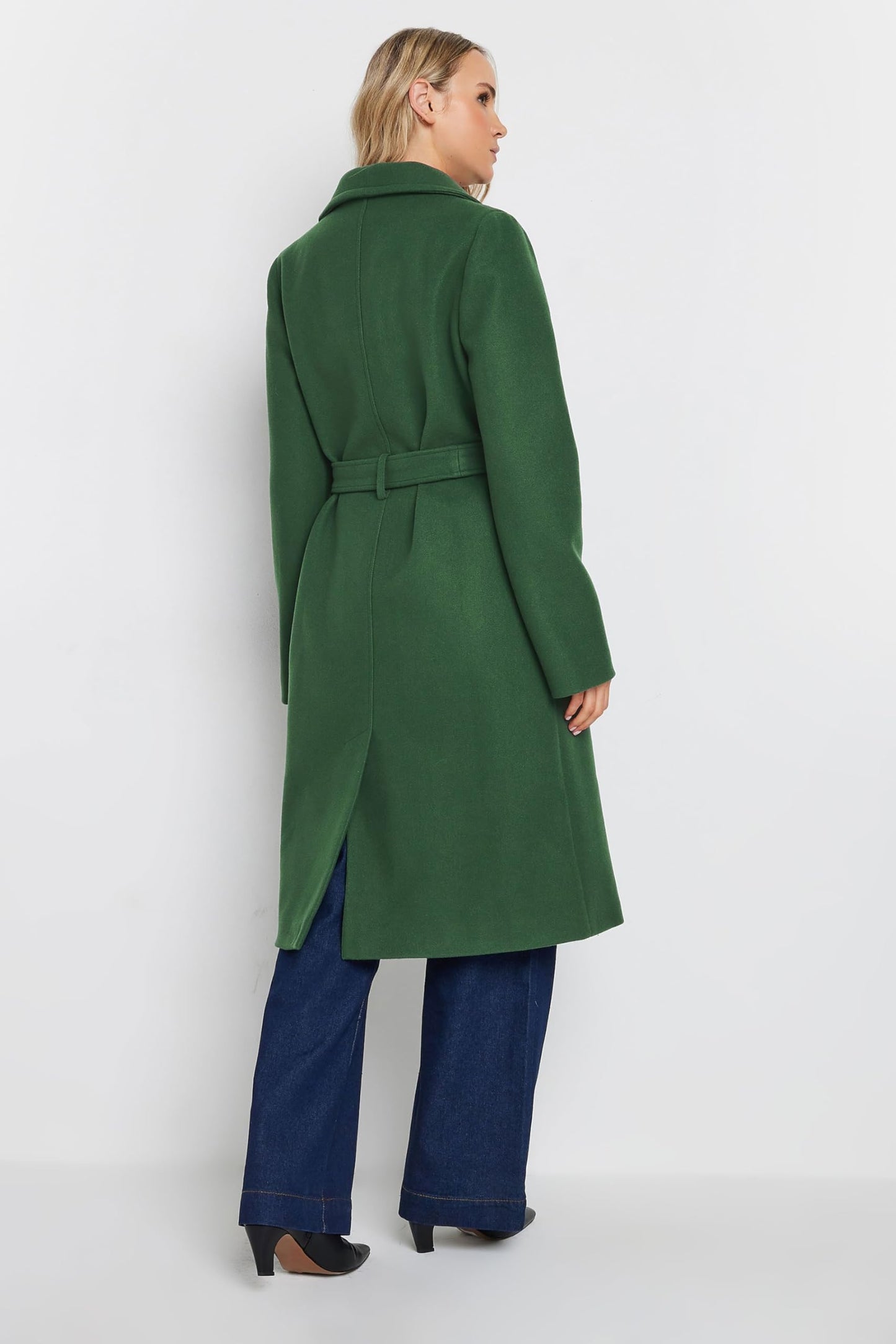 Long Tall Sally Lts Tall Belted Wrap Formal Coat Dark Green 8