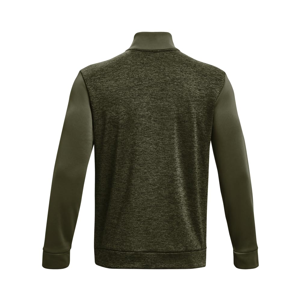 Under Armour Men's Armour Fleece Twist Quarter Zip, (390) Marine OD Green / / Black, Small