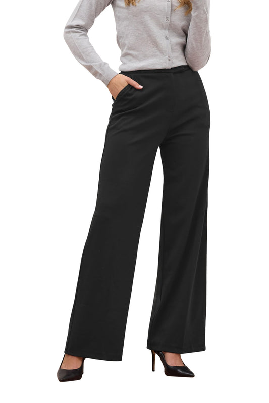 Long Tall Sally LTS Premium Tall Tailored Wide Leg Pants Black 12