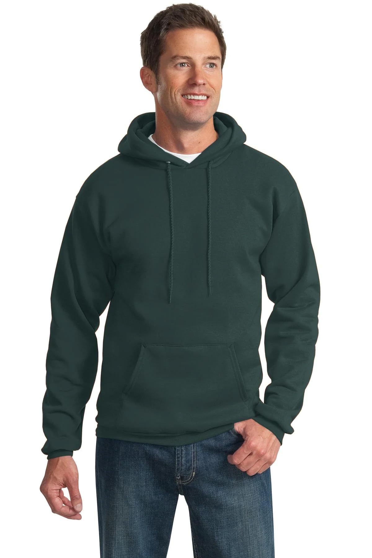 Port & Co TALL Essential Fleece Pullover Hooded Sweatshirt-PC90HT-XLT-Dark Green