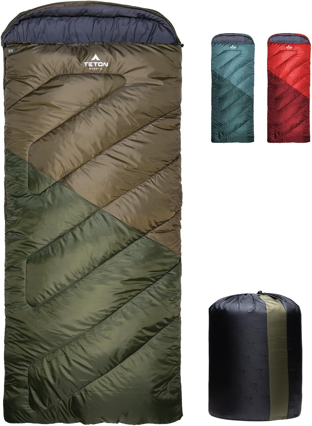 XXL Long Sleeping Bag (7'6"), Teton Fahrenheit: +20ºF rated