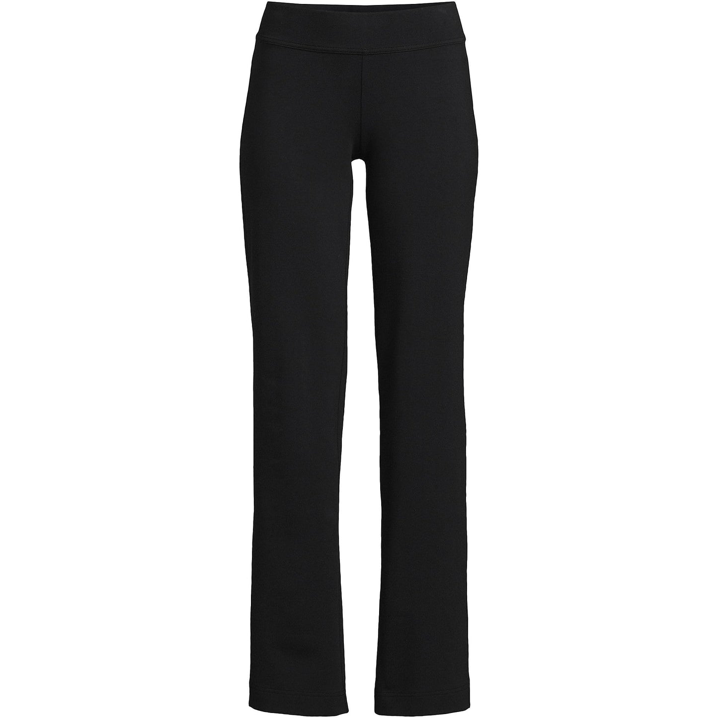 Lands' End Womens Starfish Straight Pants Black Tall Small
