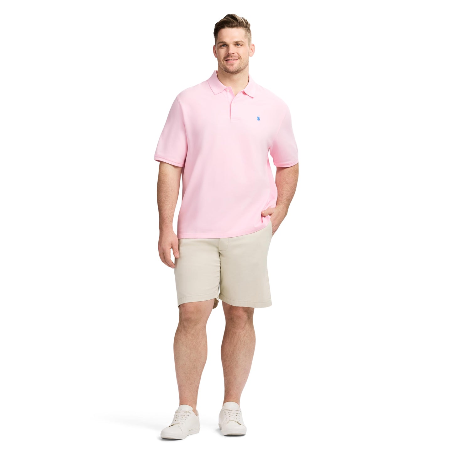 IZOD Men's Big and Tall Advantage Performance Short Sleeve Polo Shirt, Fairy Tale, X-Large Tall
