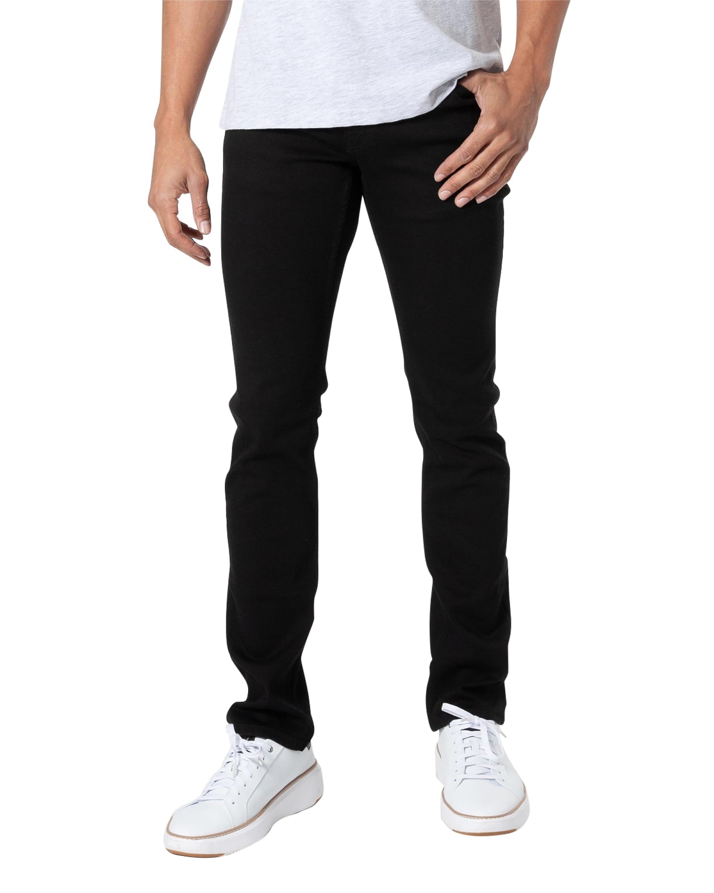 True Classic Mens Jeans – Stretch Jeans for Men, Slim Fit Men’s Stretch Jean - Tapered Skinny Fit, High-Stretch - Black, 40W X 36L