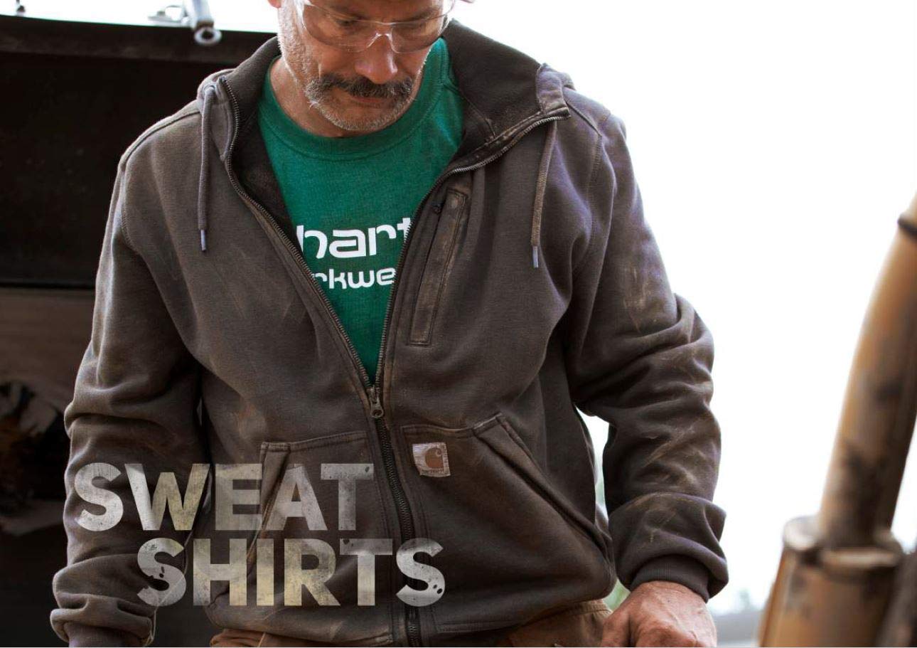 Carhartt mens Midweight Crewneck Sweatshirt (Big & Tall) work utility t shirts, New Navy, X-Large Big Tall US