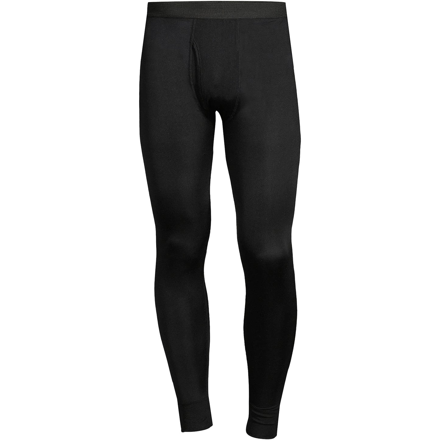Lands' End Mens Silk Interlock Pant Black Big and Tall 3xlt