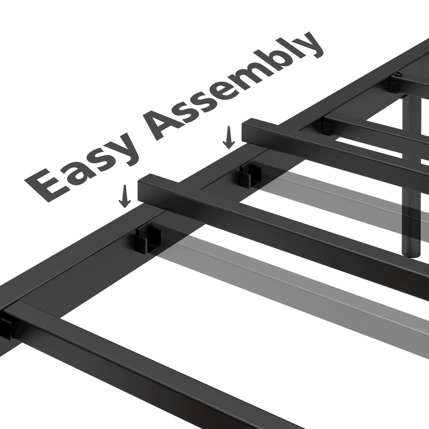 LIKIMIO California King Bed Frame with Headboard and Footboard, Metal Strong Supports, Easy Assembly, Noise-Free, No Box Spring Needed, Vintage Brown