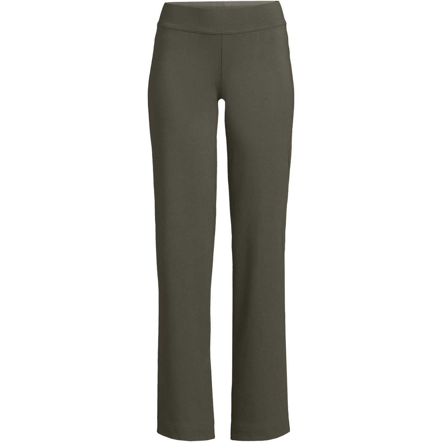 Lands' End Womens Starfish Straight Pants Forest Moss Tall Small