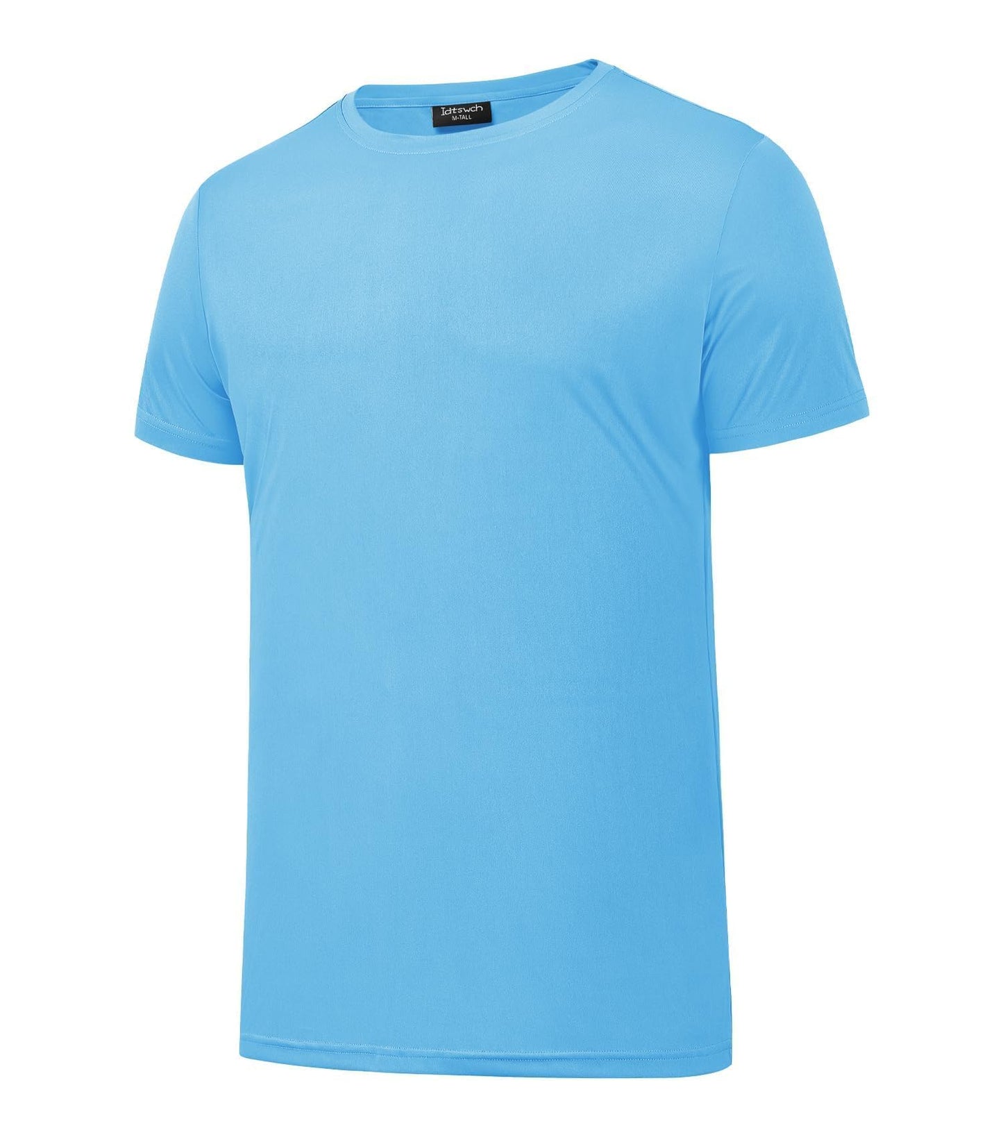 Idtswch Men's Tall T-Shirt Rash Guard UPF 50+ T-Shirt Quick Dry Swim Water Top Tee Short Sleeve Athletic Shirts 28light blue-4XL