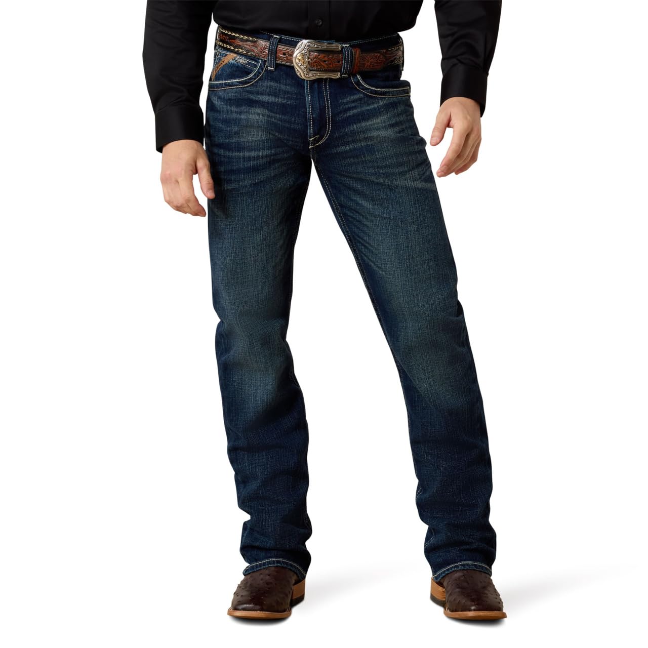 ARIAT mens M4 Low Rise Boot Cut Jean, Turnout, 33W x 38L US