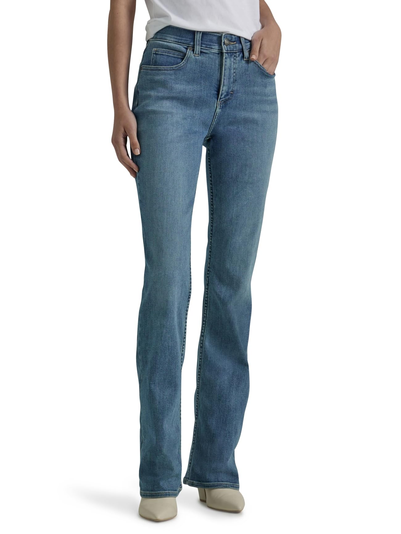 Lee Women's Ultra Lux Comfort with Flex Motion Bootcut Jean, Paradise Dream, 8 Long