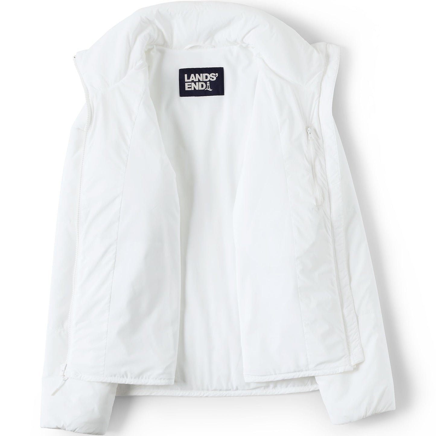 Lands' End Women's Tall WanderFree Insulated Jacket Small White