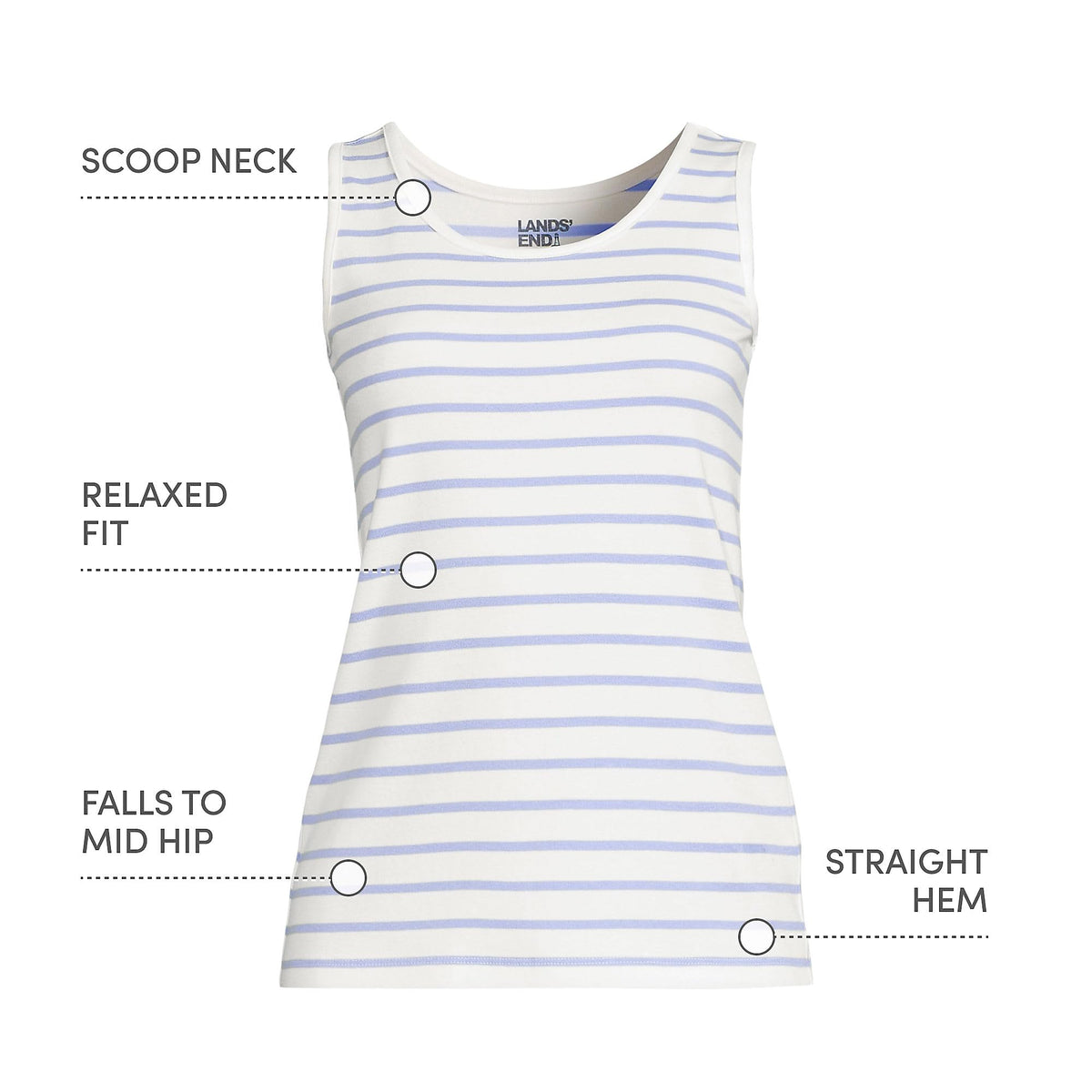 Ivory/Periwinkle Breton Stripe