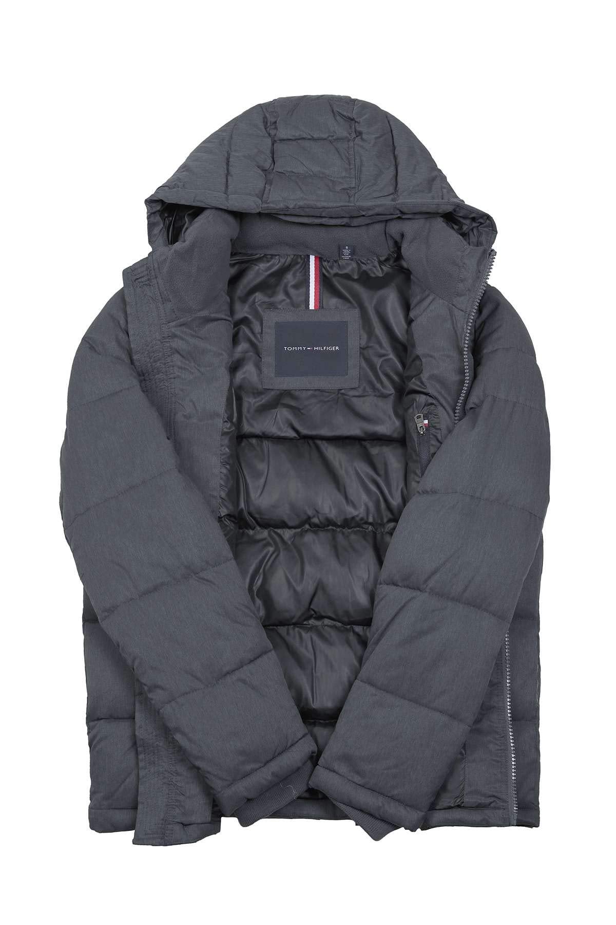 Tommy Hilfiger Men's Classic Hooded Puffer Jacket (Standard and Big & Tall), heather navy, 3X-Large Tall