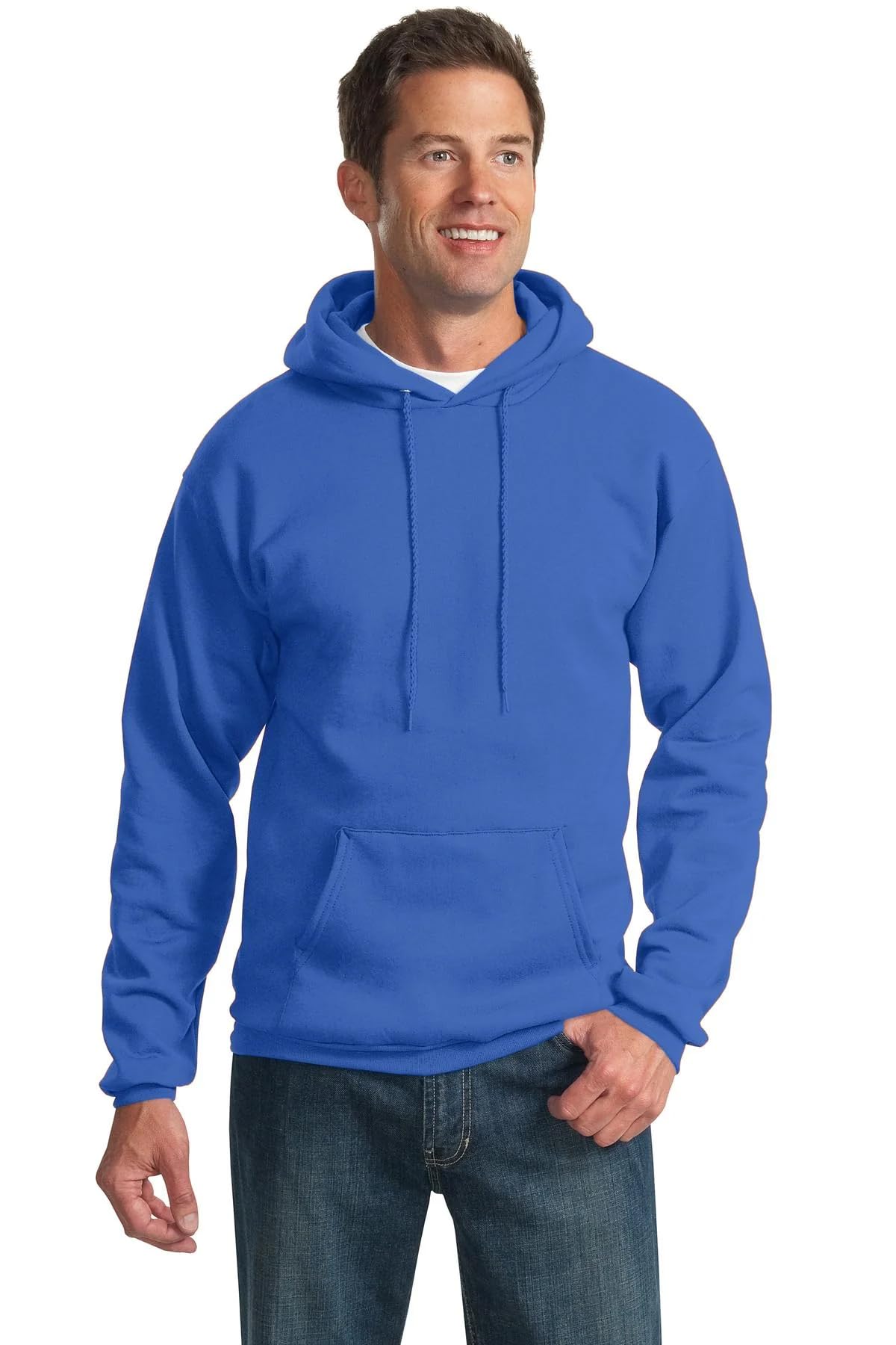 Port & Co TALL Essential Fleece Pullover Hooded Sweatshirt-PC90HT-4XLT-Royal