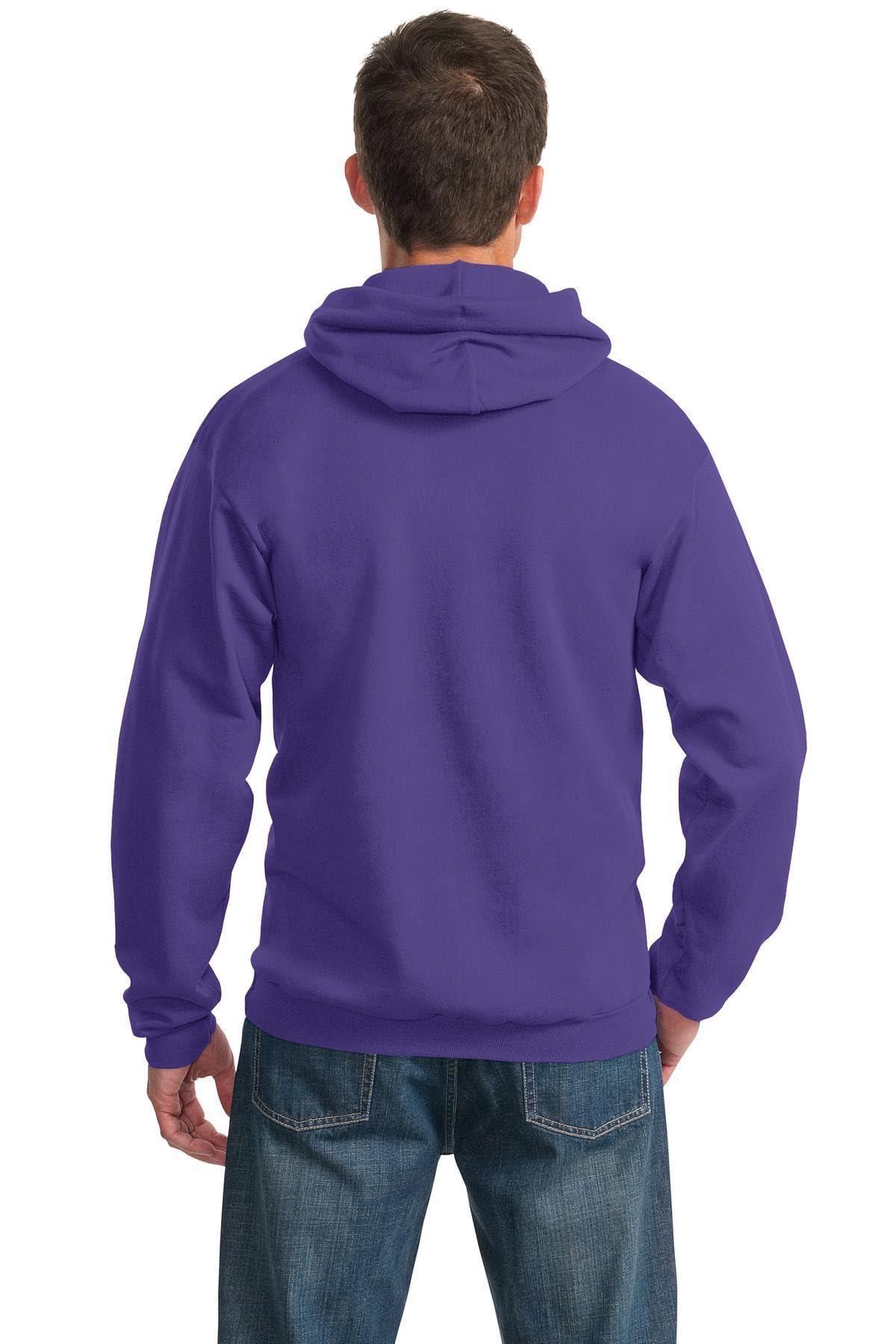 Port & Company Tall Fleece Pullover Hooded Sweatshirt Purple 2XL Tall