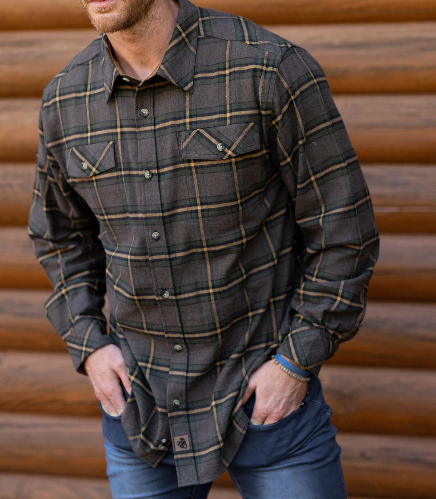 Legendary Whitetails Mens Flannel Shirt Long Sleeve Button Down Relaxed Fit, Seed to Harvest Plaid, XLT