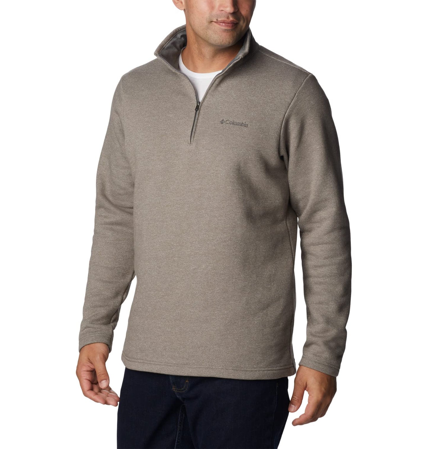 Columbia Men's Great Hart Mountain III Half Zip, Boulder Heather, 2X Tall