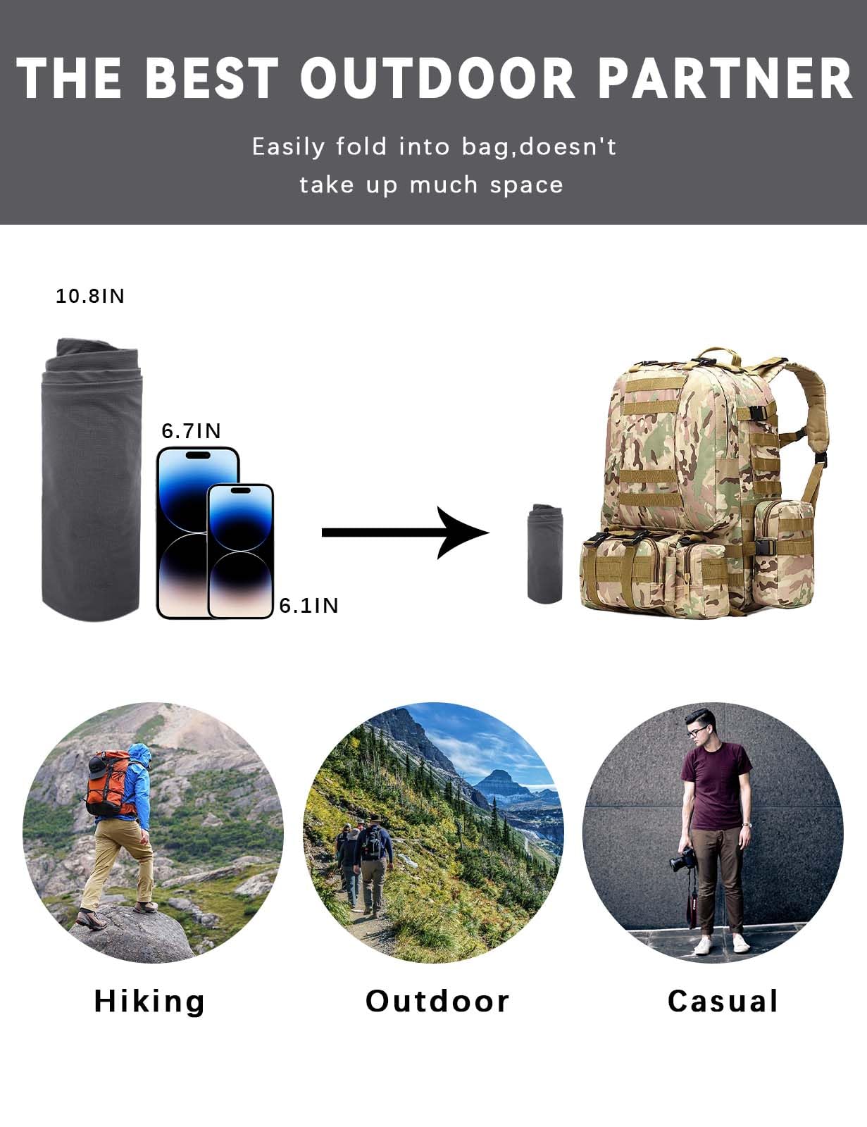 SEVEGO 30"/32"/34"/36" Inseam Men's Tall Hiking Pants Quick Dry Outdoor Waterproof Fishing Cargo Pants with Belt 5 Pockets 38" Dark Gray XXL