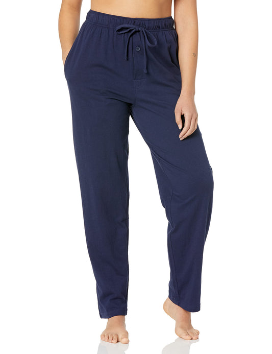 Fruit of the Loom Men's Extended Sizes Jersey Knit Sleep Pant (1-Pack), Navy, 3XL Tall