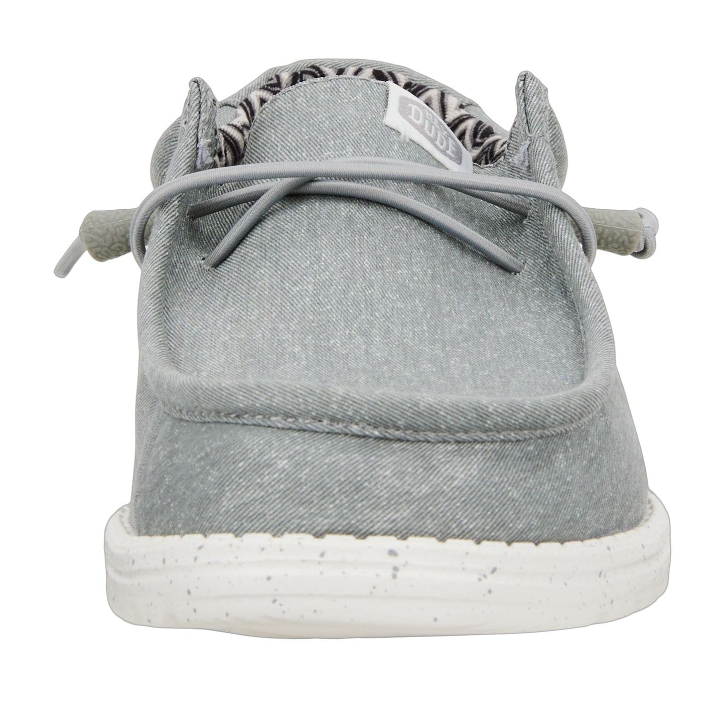 HEYDUDE Men's Wally Stretch Canvas Light Grey Size 14 | Men's Shoes | Men Slip-on Loafers | Comfortable & Light-Weight