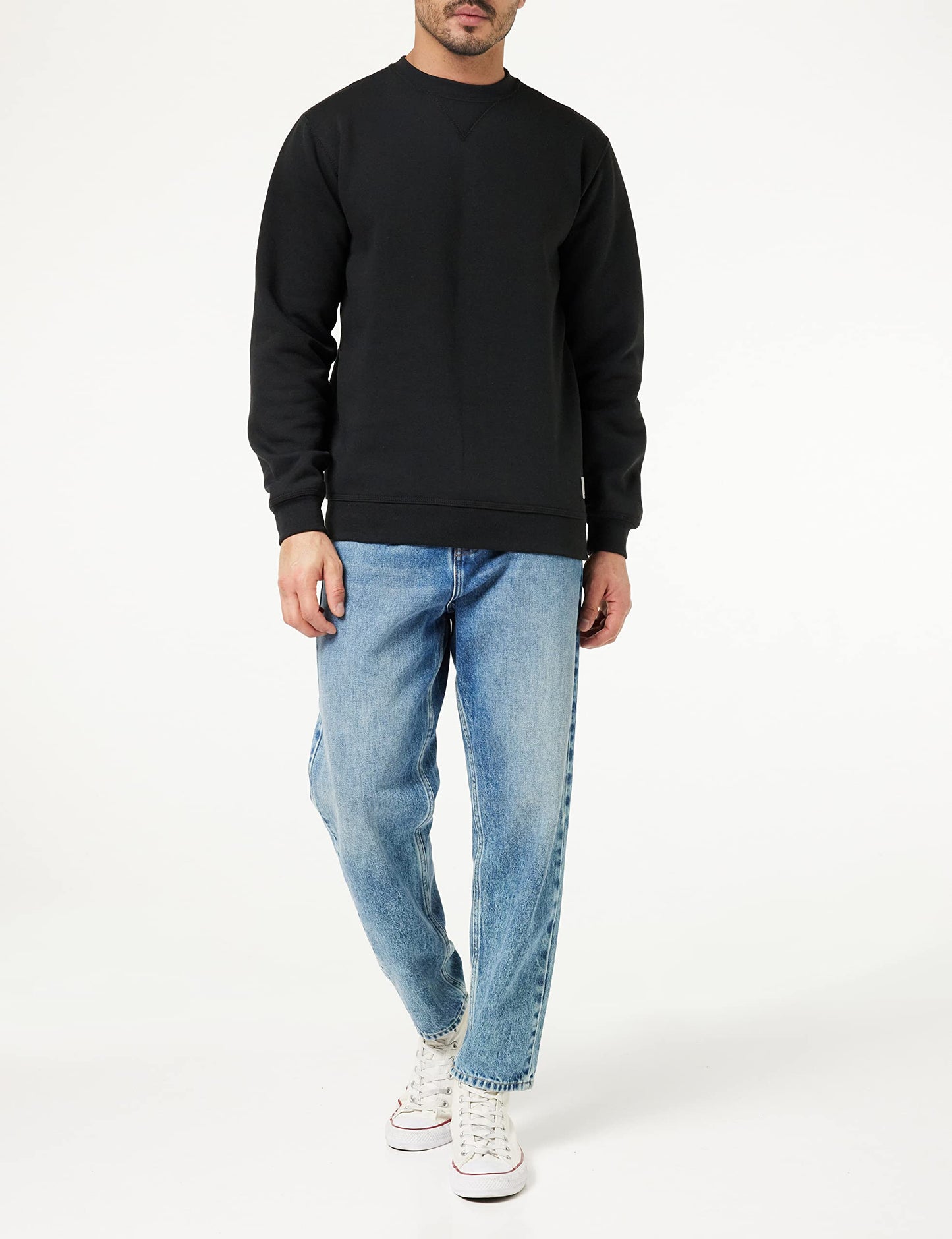 Carhartt mens Midweight Crewneck (Big & Tall) athletic sweatshirts, Black, XX-Large Big Tall US