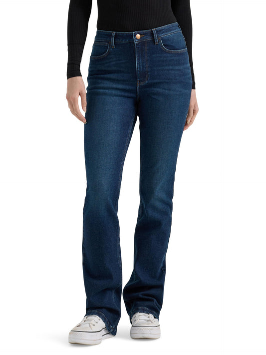 Wrangler Women's High Rise Bold Boot Jean, Paisley, 10-34