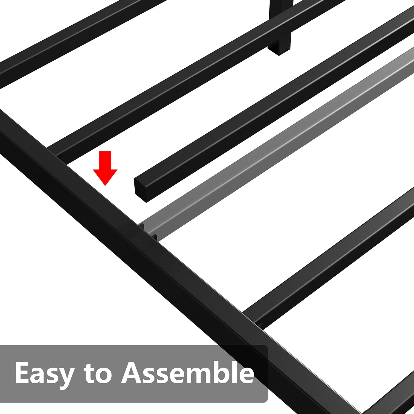 ANCTOR California King Bed Frames, Storage Headboard with Outlets, Easy to Install, Sturdy and Stable, No Noise, No Box Springs Needed - Perfect for a Good Night's Sleep