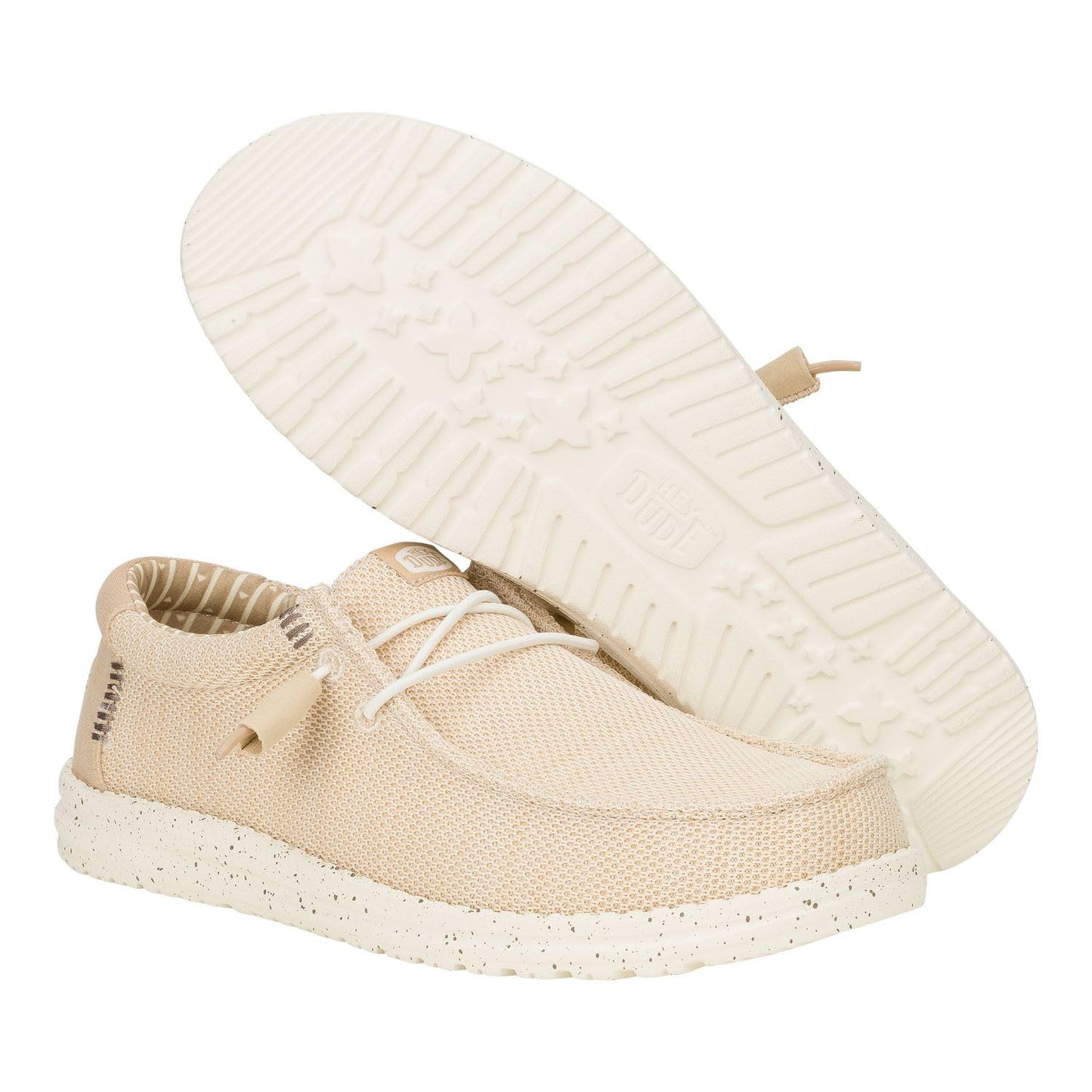 HEYDUDE Wally Stretch Sox Irish Cream/Egret Size 14, Men’s Shoes, Slip-on Loafers, Comfortable & Light-Weight