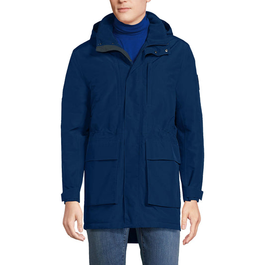 Lands' End Mens Squall Waterproof Parka Deep Sea Navy Big And Tall 4xlt