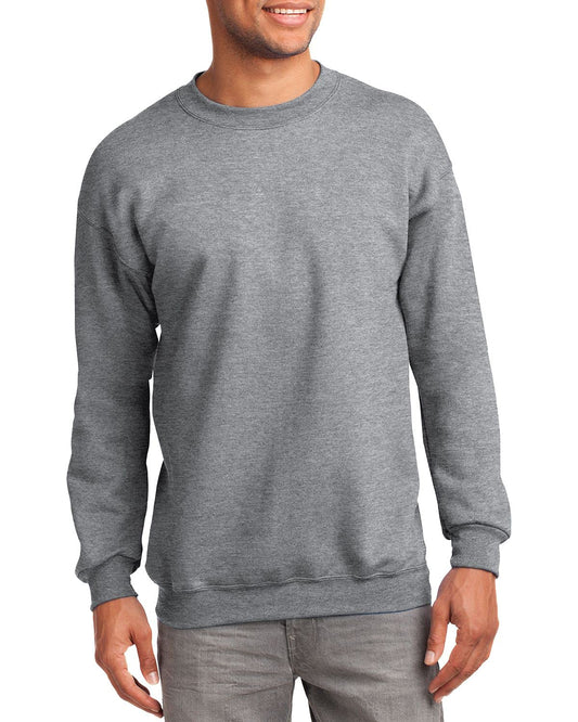 JustBlanks Fleece Sweatshirt for Men Tall Men’s Sweatshirt Crewneck Sweatshirt Relaxed-Fit Pullover Sweatshirt - Athletic Heather - 3XLT