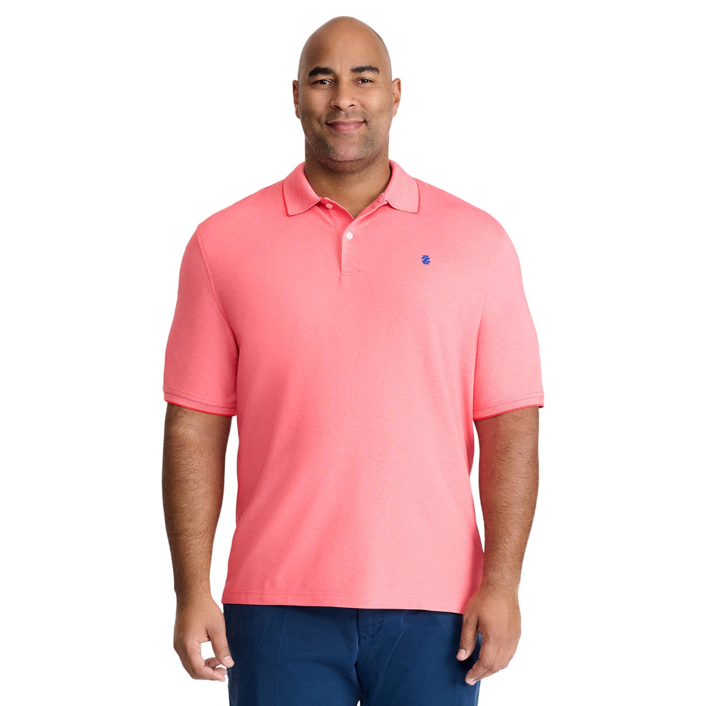 IZOD Men's Big Advantage Performance Short Sleeve Polo Shirt, Cayenne, Large Tall