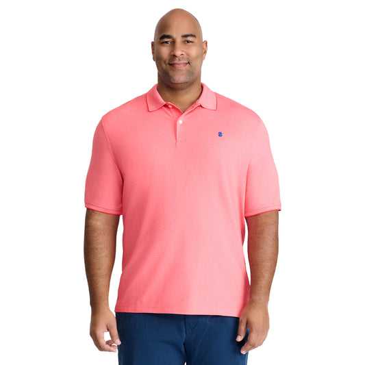 IZOD Men's Big Advantage Performance Short Sleeve Polo Shirt, Cayenne, XX-Large Tall