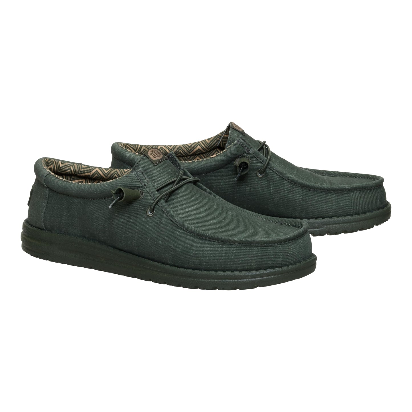HEYDUDE Wally Stretch Canvas Deep Green Size 15, Men’s Shoes, Slip-on Loafers, Comfortable & Light-Weight