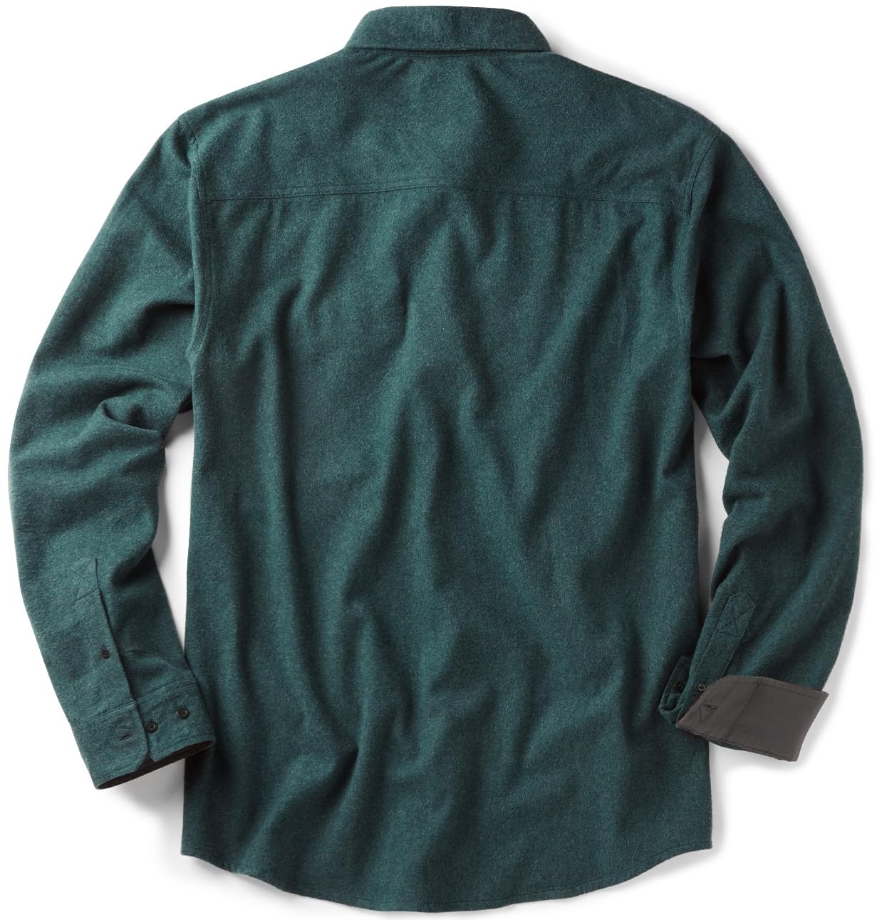CQR Men's Flannel Button Down Shirts, Soft Cotton Plaid Long Sleeve Tactical Work Shirt, Warm Outdoor Essential with Pocket, Stealth Forest Green, XX-Large Tall