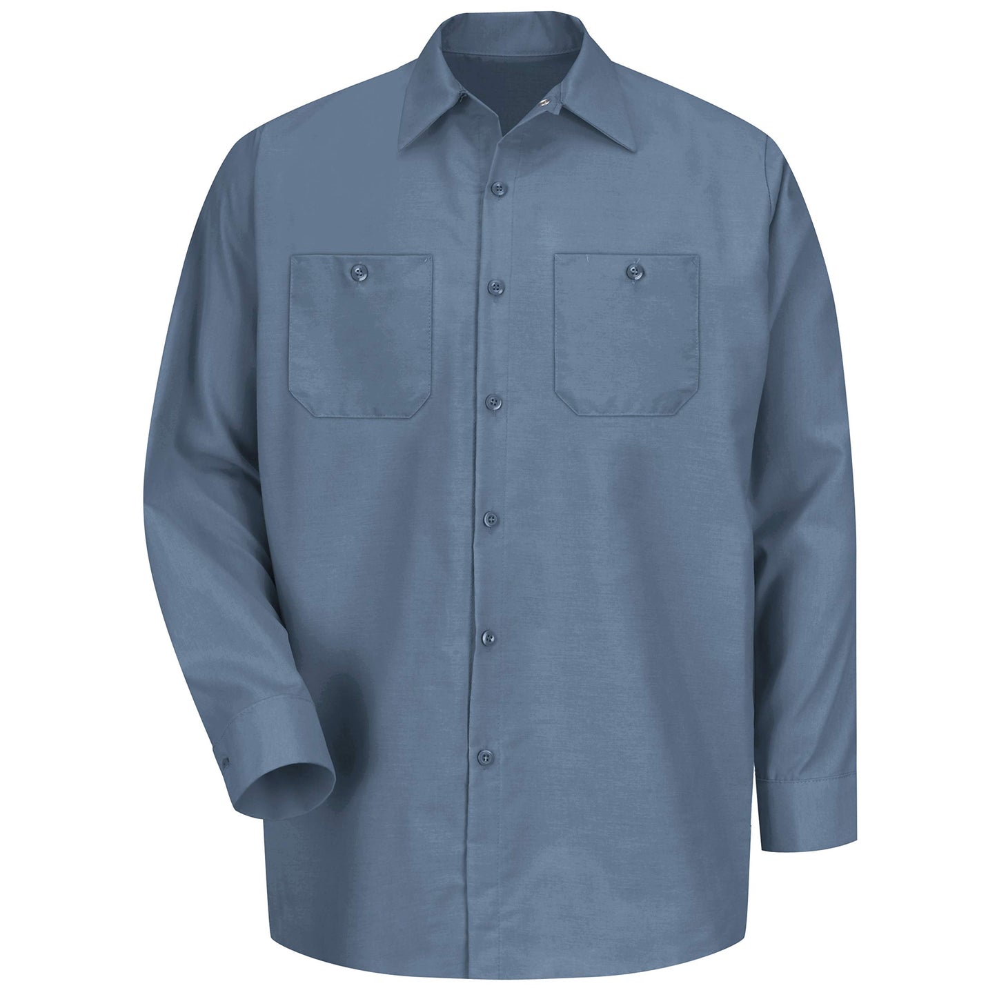 Red Kap Men's Size Industrial Work Shirt, Regular Fit, Long Sleeve, Postman Blue, X-Large/Tall