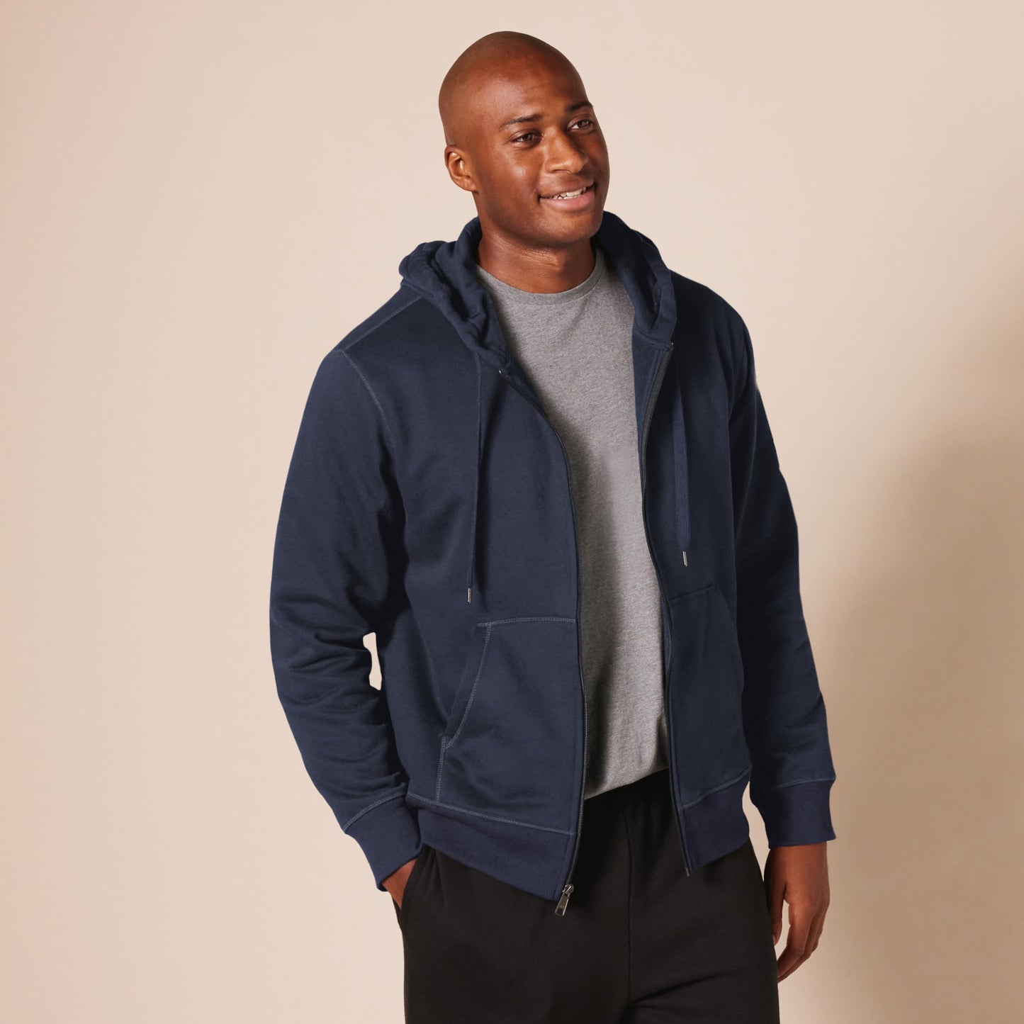 Amazon Essentials Men's Full-Zip Fleece Hoodie (Available in Big & Tall), Navy, XX-Large Big Tall