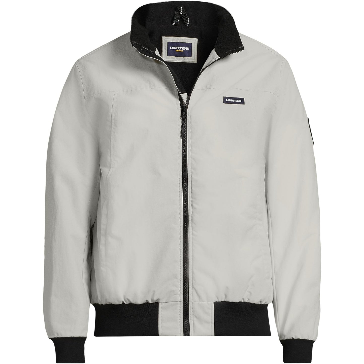 Lands' End Mens Squall Classic Bomber Jacket Soft Putty Tall Medium