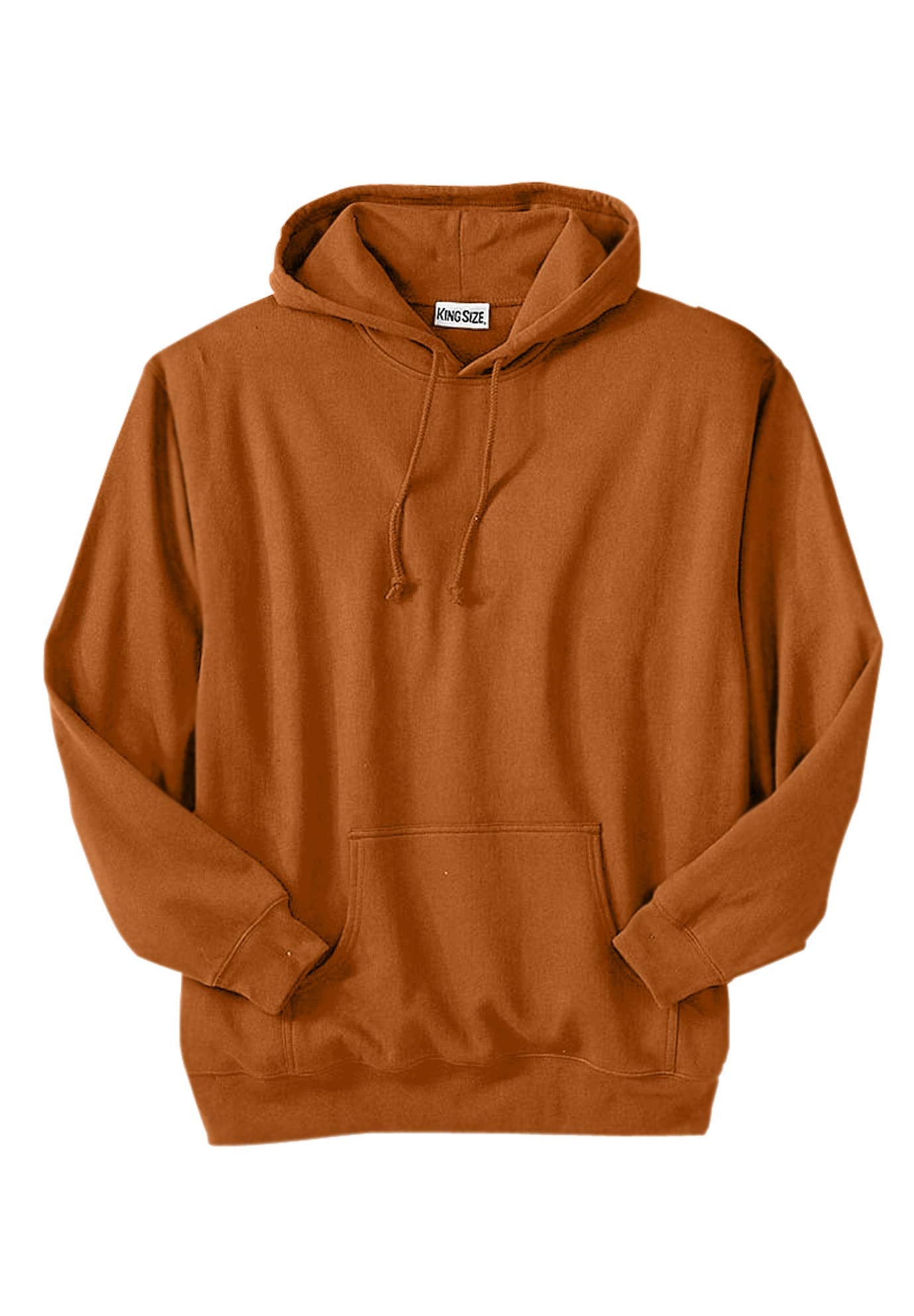 KingSize Men's Big & Tall Fleece Pullover Hoodie - 4XL, Heather Charcoal