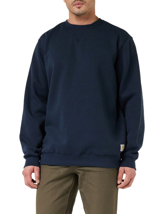 Carhartt mens Midweight Crewneck Sweatshirt (Big & Tall) work utility t shirts, New Navy, XX-Large Big Tall US